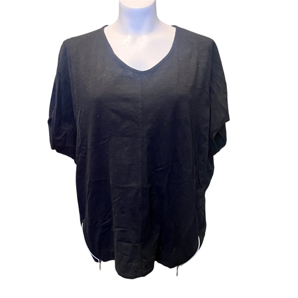 William Rast Black Short Sleeve Dolman Top